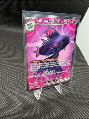 Pokemon Full Art Mismagius EX- Pink Purple Holographic Trading Card